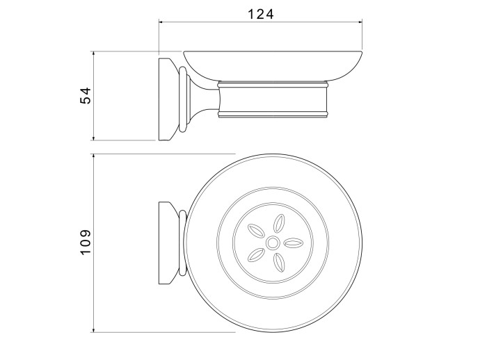 Мыльница, Aquatek Классик, золото арт. AQ4503PG