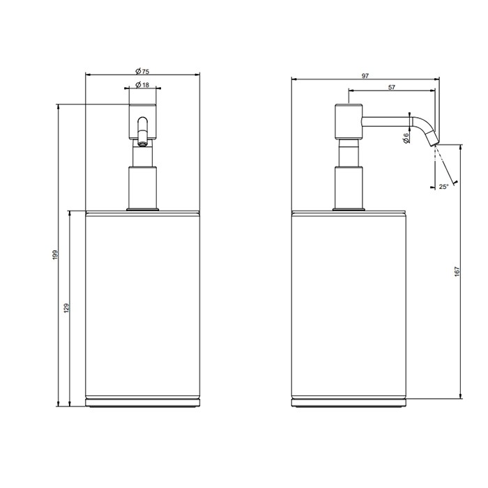 Дозатор для жидкого мыла настольный белый, Gessi Tondo, хром арт. 66437#031