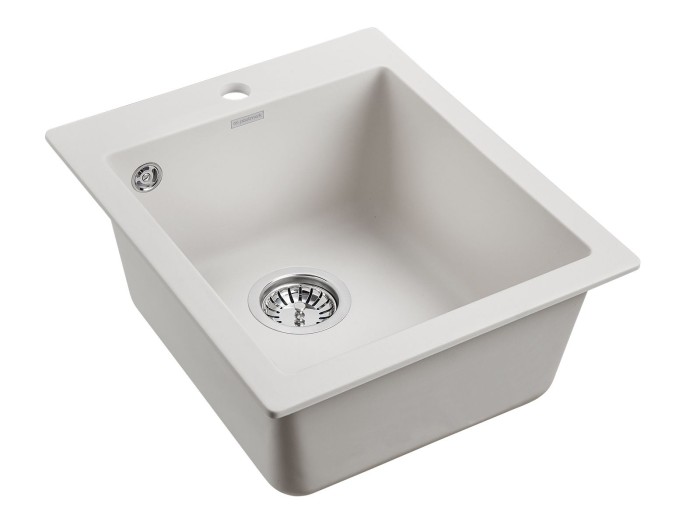 Мойка для кухни гранит 415х490 Paulmark KANTE 40, белый - PM104249-WH