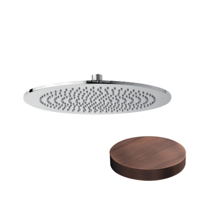 Верхний душ с защитой от известняка, d250 мм, латунь, Giulini Wellness, матовая медь арт. 1707-25VROP