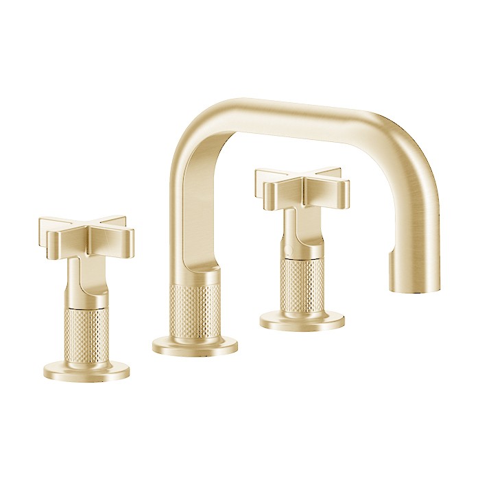 Смеситель для раковины на 3 отв., Gessi Inciso, золото арт. 58112#246