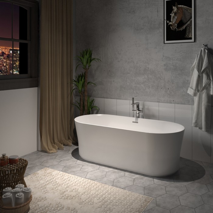 Акриловая ванна 1700х800х600 свободностоящая, Azario Kenston арт. KEN17080