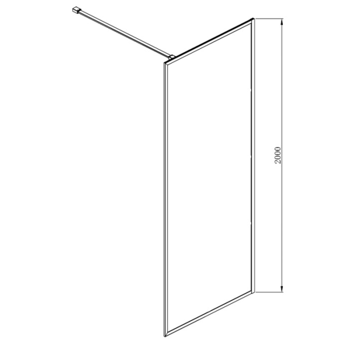 Душевая перегородка 6310 Walk-in 800х2000 прозрачное стекло 6 мм, цвет профиля серебро  Richmond, Azario арт. AZ-NAG6310 800