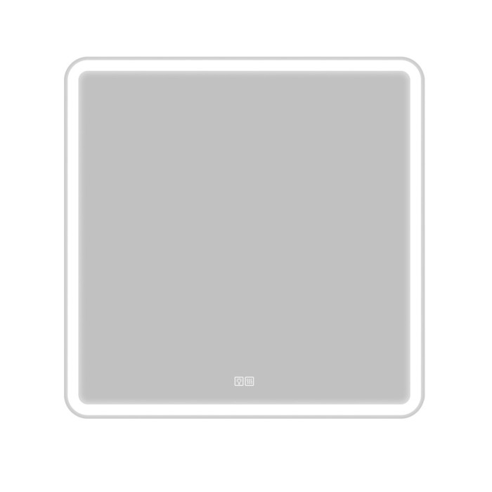 Зеркало 80x80, квадратное, с встроенным светильником, сенсорным выключателем и подогревом, BelBagno Marino арт. SPC-MAR-800-800-LED-TCH-WARM