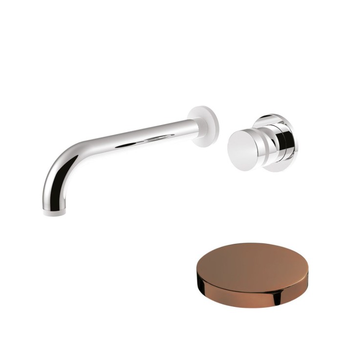 Внешняя часть для смесителя для раковины настенного монтажа, без донного клапана, Giulini My ring, розовое золото арт. MR0025EPRG