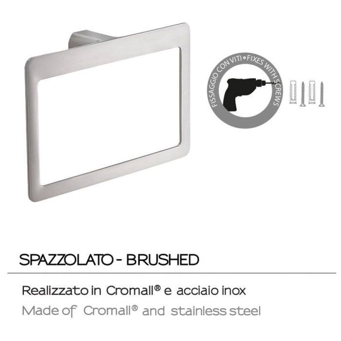 Полотенцедержатель - кольцо Pirenei Gedy, PI70(38) цвет: хром