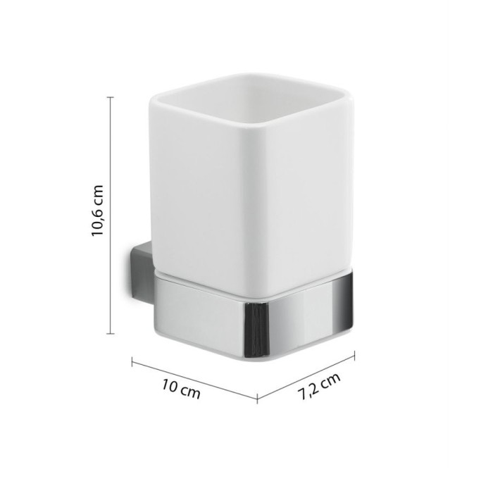 Настенный керамический стакан Spluga Gedy, SG10(13) цвет: хром