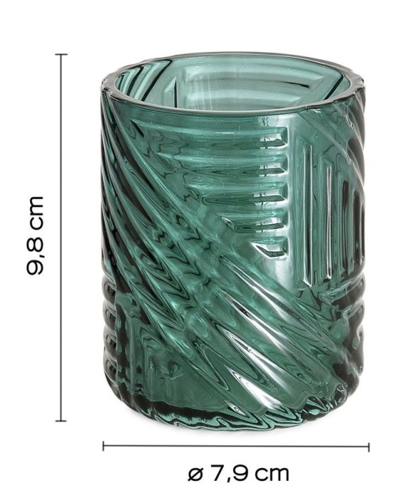 Настольный стеклянный стакан Corinne Gedy, CR98(07) цвет: зеленый