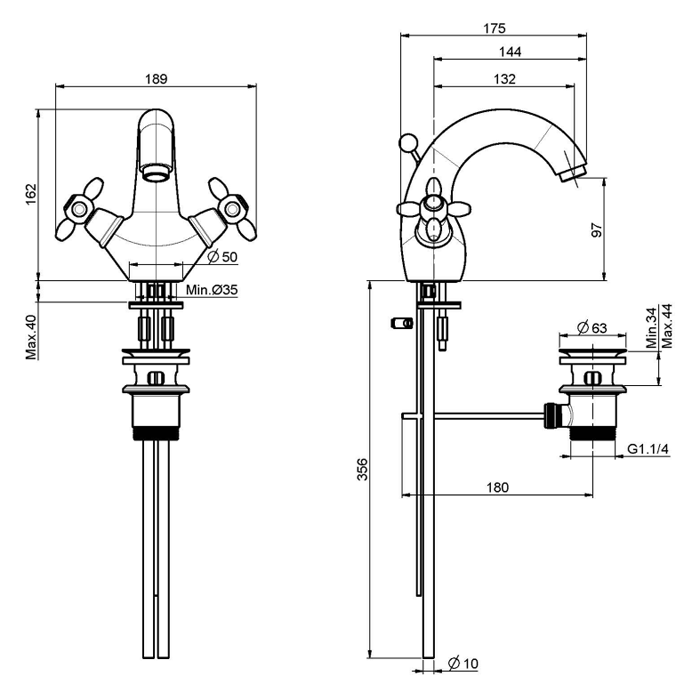 Fima Carlo Frattini Смеситель на раковину, Olivia, F5041BR цвет: бронза