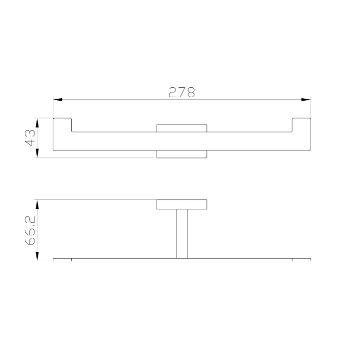 Двойной держатель для туалетной бумаги с полкой, Wonzon & Woghand Flat, WW-9746 цвет: хром
