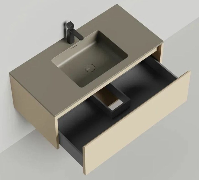 Подвесная тумба domino 1000, эмаль, onda plus, гладкий, Salini арт. 27D110ON