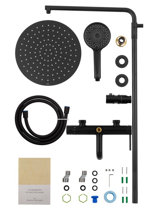 Душевая система, Wonzon & Woghand Stick, WW-88739017-MB цвет: черный