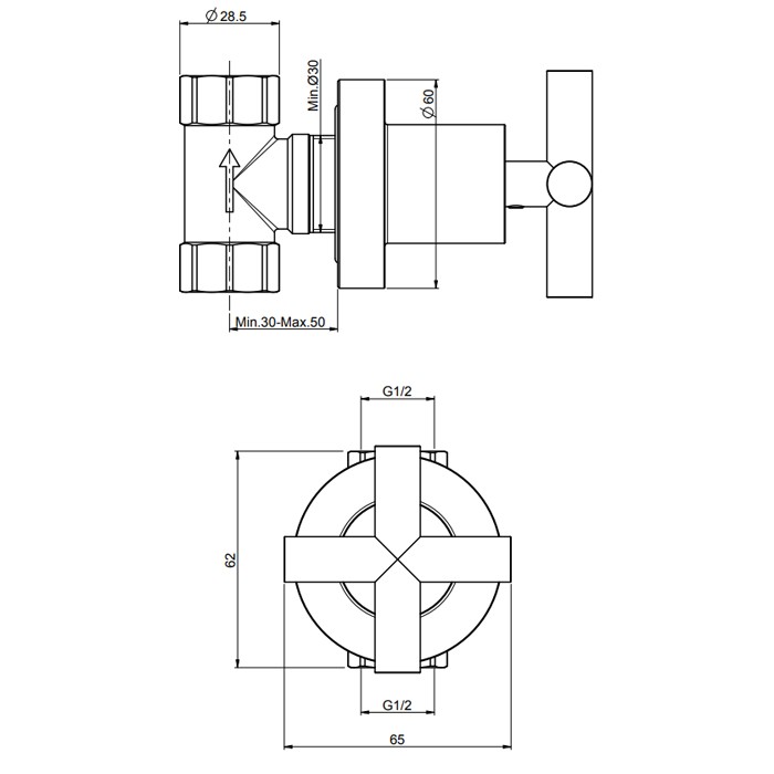 Fima Carlo Frattini Запорный вентиль, Maxima, F5323/1CR цвет: хром