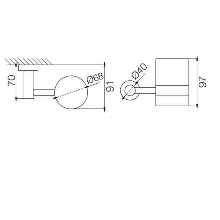 Fima Carlo Frattini Стакан стеклянный с держателем, подвесной, Rotola, F6003/1NS цвет: черный