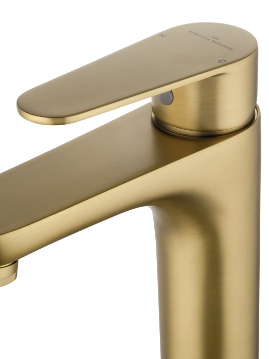 Смеситель для раковины высокий, Wonzon & Woghand Alfa, WW-A40232-BG цвет: золото