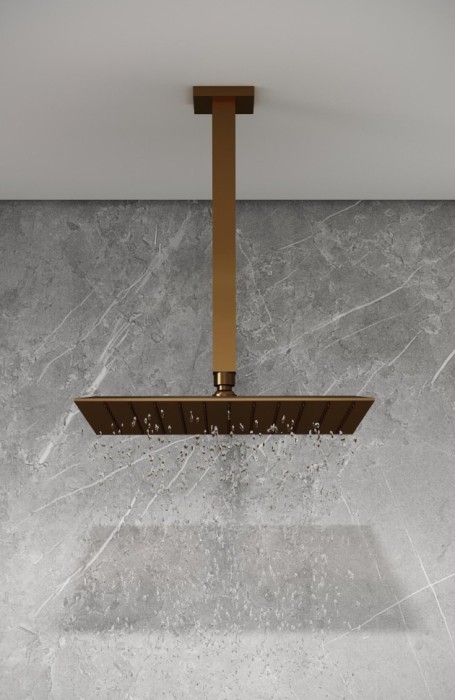 Труба-кронштейн для потолочного душа в квадратном дизайне, black, Boheme - 629-QUBIC-B