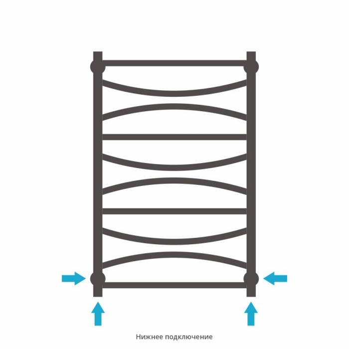 Сунержа Водяной полотенцесушитель 800x500, Ажур, 00-0255-8050 цвет: без покрытия