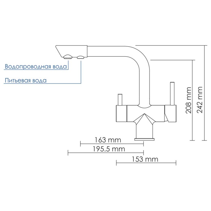 Смеситель для кухни под фильтр Main 4100 WasserKRAFT арт. A8037