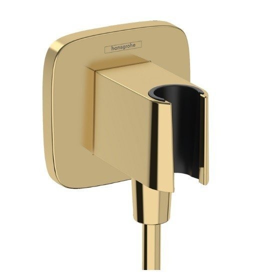 Шланговое подключение Q с держателем для душа FixFit Q Hansgrohe, золото арт. 26887990