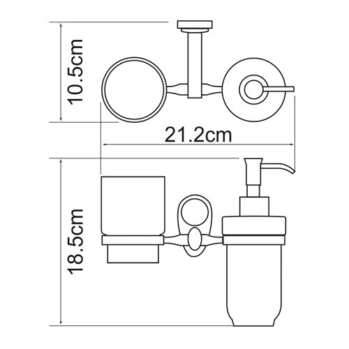 Держатель стакана и дозатора, хром WasserKRAFT Main К-9200 арт. K-9289C
