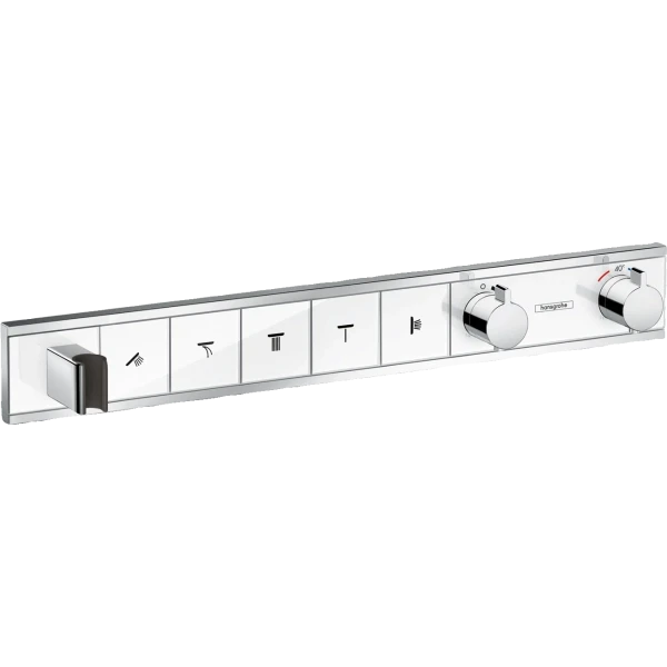Термостат для душа скрытого монтажа на 5 потребителей, Hansgrohe RainSelect, белый/хром арт. 15358400