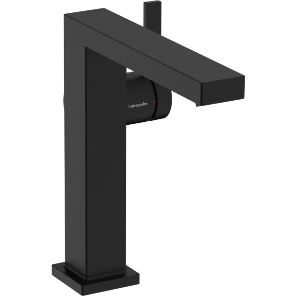 Смеситель для раковины Fine CoolStart, EcoSmart+, с донным клапаном Push-Open, Hansgrohe Tecturis E, чёрный арт. 73040670