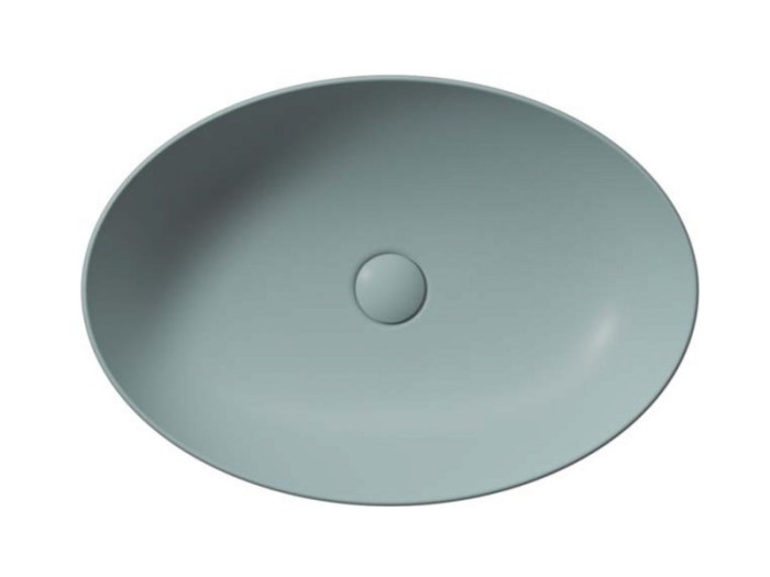 Раковина накладная 60х42х16 см, цвет ghiaccio matte, санфаянс, Color-elements GSI арт. 884215