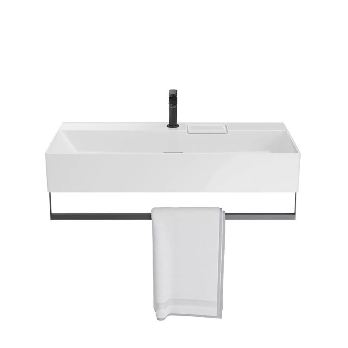 Держатель для полотенец к раковинам 87x2,5см, Logica Kerama Marazzi, черный - LO.trl.90\BLK.M