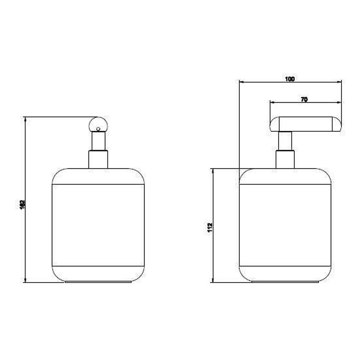 Дозатор для жидкого мыла настольный, Gessi Goccia, черный арт. 38038#099