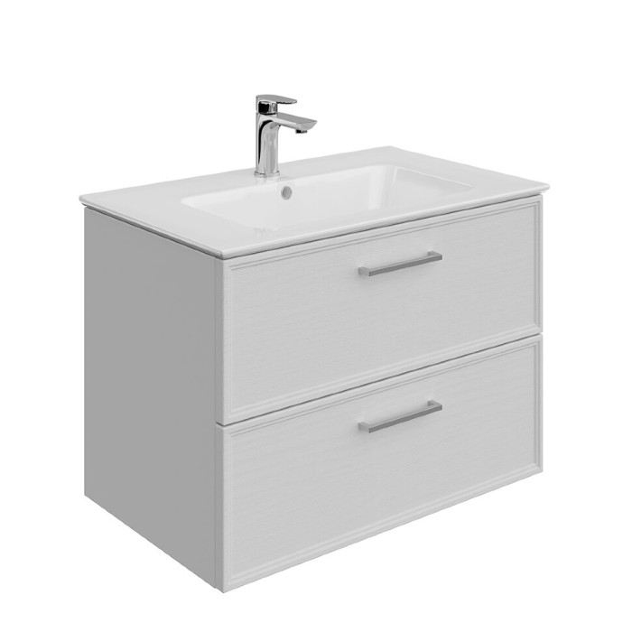 Тумба подвесная 75 см, 2 ящика, Piano classic Kerama Marazzi, белый - PIA.CL.75\WHT.M