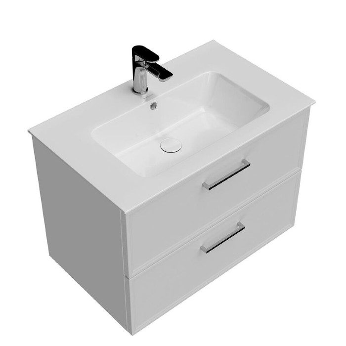 Тумба подвесная 75 см, 2 ящика, Piano classic Kerama Marazzi, белый - PIA.CL.75\WHT.M