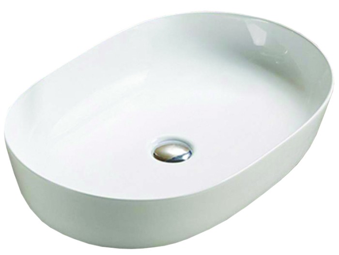 Раковина накладная 600х415х135 белая, Azario - AZ-2143P SP