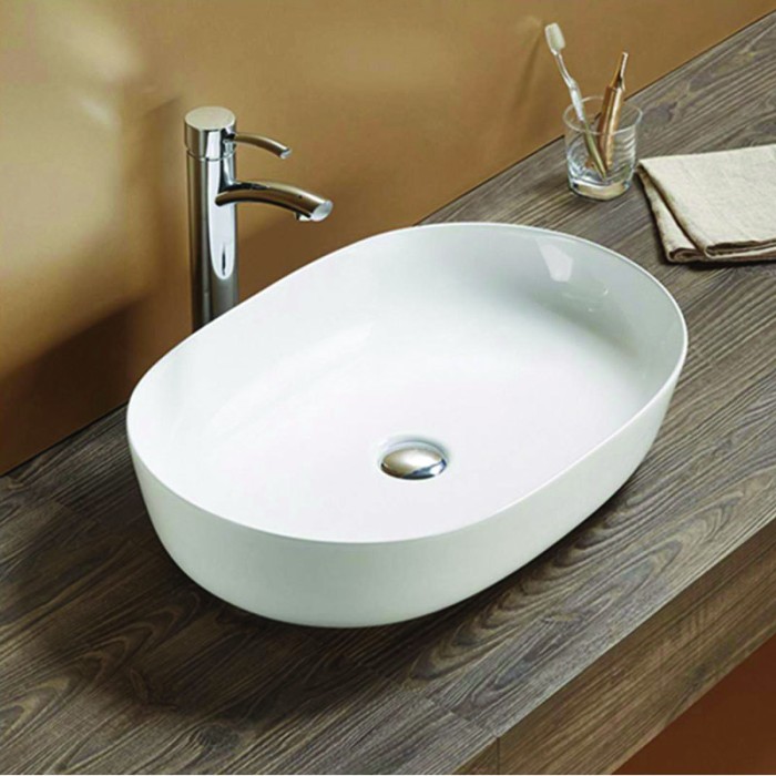 Раковина накладная 600х415х135 белая, Azario - AZ-2143P SP