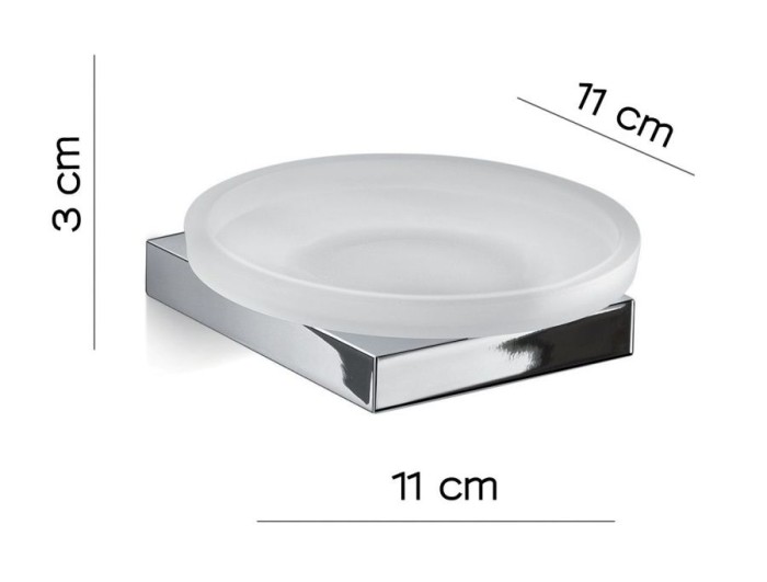 Настенная стеклянная мыльница Lanzarote Gedy, A311(13) цвет: хром