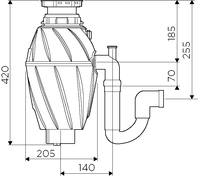 Измельчитель для раковины Omoikiri Nagare 1000 арт. 4995058