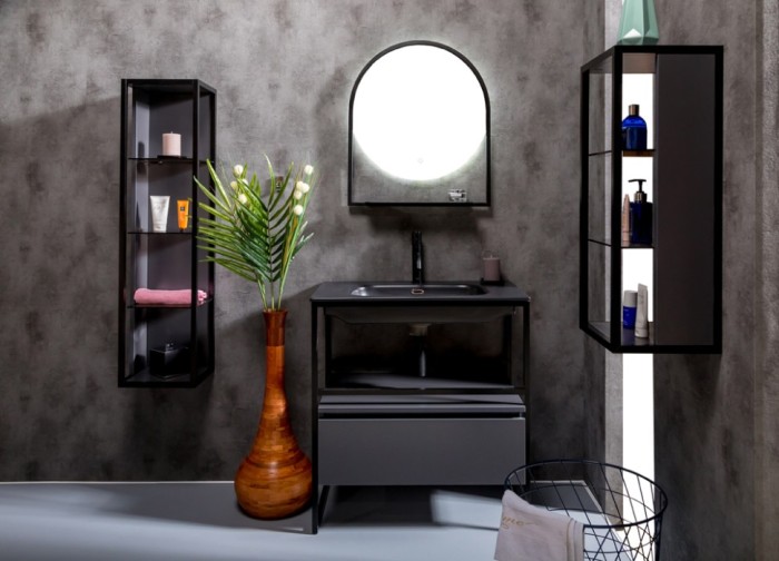 Ящик под консоль 80 grey, 1 полка, Boheme Loft - 894-080-A