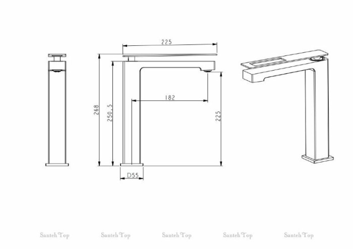 Смеситель для раковины, белый, Q Boheme 142-WR