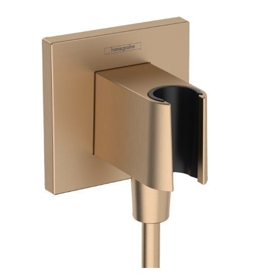 Шланговое подключение E с держателем для душа FixFit E Hansgrohe, бронза арт. 26889140