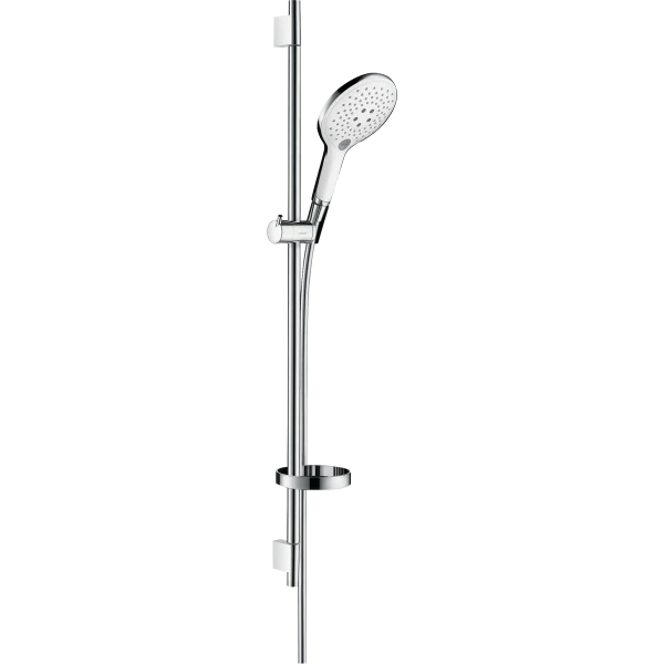 Душевой гарнитур со штангой 90см и мыльницей Raindance Select S Hansgrohe, белый, хром арт. 27803400