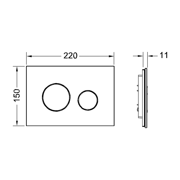 Панель смыва для писсуара, цвет: белый, loop urinal TECE арт. 9820169