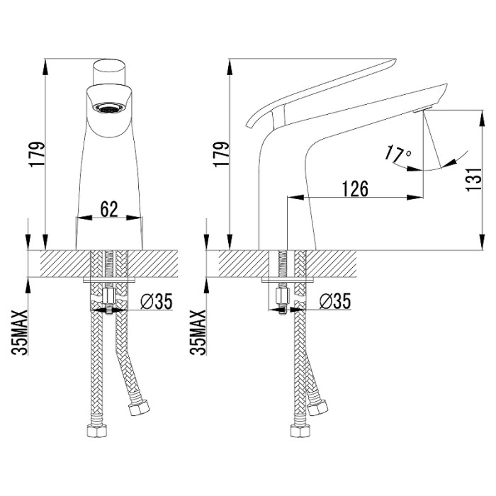Смеситель для раковины Lemark Melange LM4906CW, цвет: белый хром
