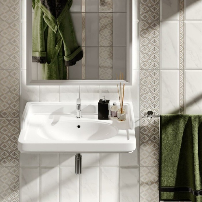 Раковина подвесная 80x50см, Pompei Kerama Marazzi, белый - PO.wb.80