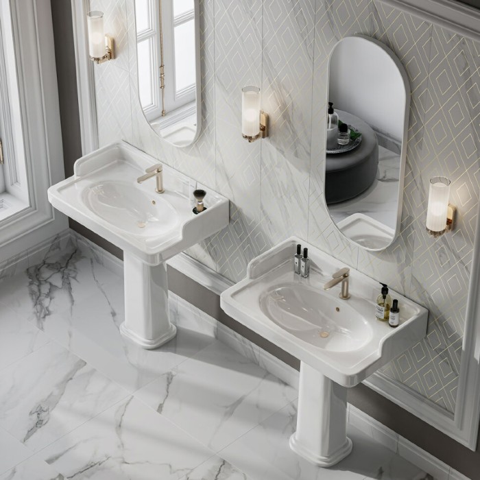 Раковина подвесная 80x50см, Pompei Kerama Marazzi, белый - PO.wb.80