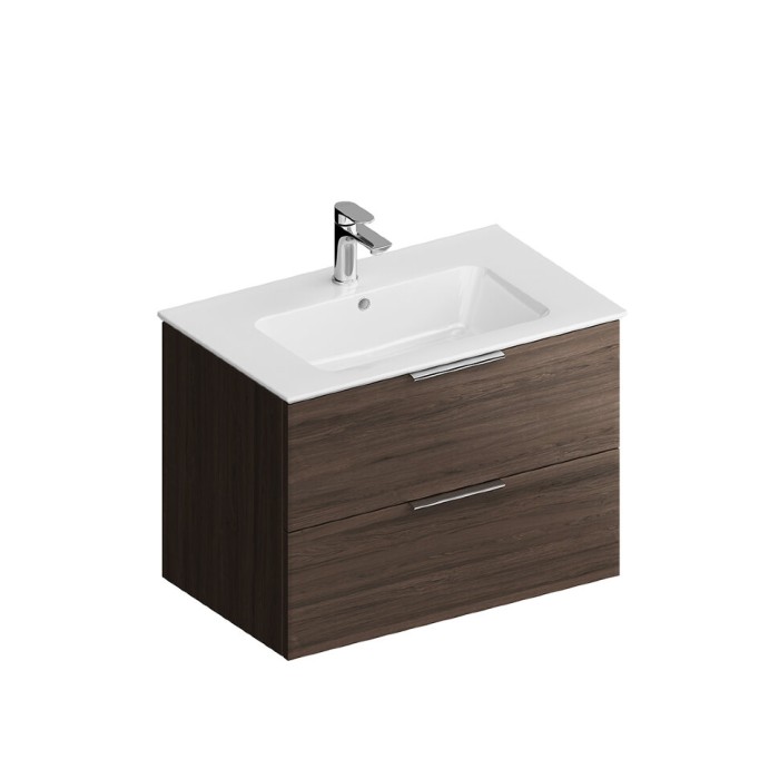Тумба подвесная 75 см, 2 ящика, Piano forte Kerama Marazzi, коричневый - PI.F.75\OLM