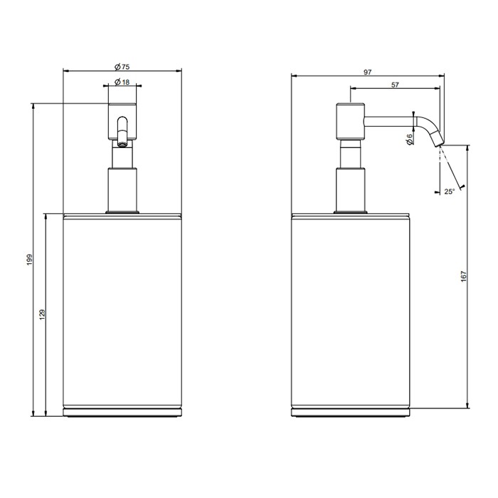 Дозатор для жидкого мыла настольный черный, Gessi Tondo, black xl арт. 66438#299