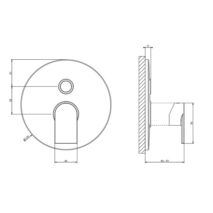 Смеситель для душа, встраиваемый, на 2 выхода, с переключателем ванна-душ, Gessi Emporio Via manzoni, finox brushed nickel арт. 38656#149