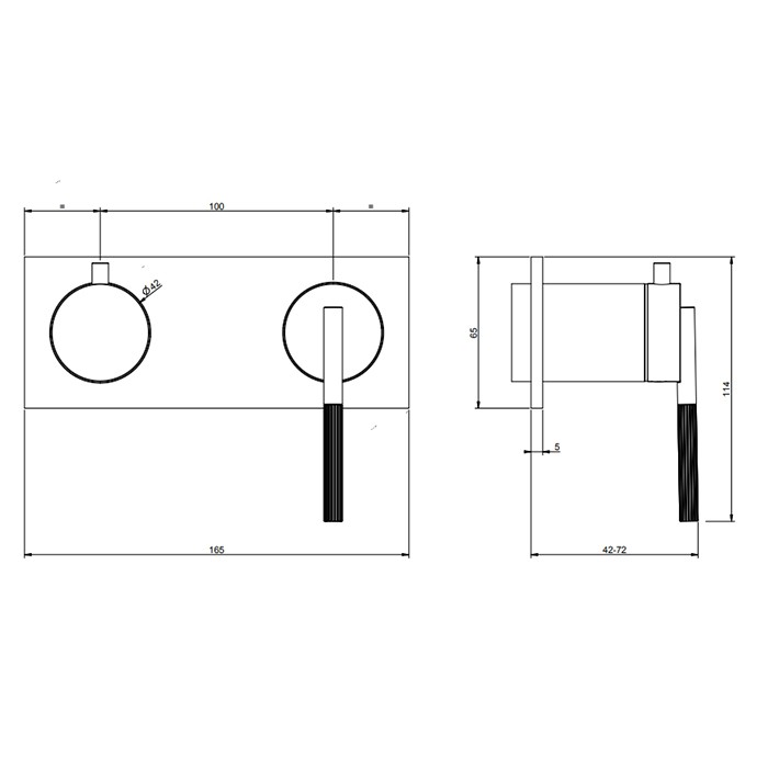 Смеситель для душа, встраиваемый, на 2 выхода с перекл. (внешние части), Gessi Ingranaggio, finox brushed nickel арт. 63579#149