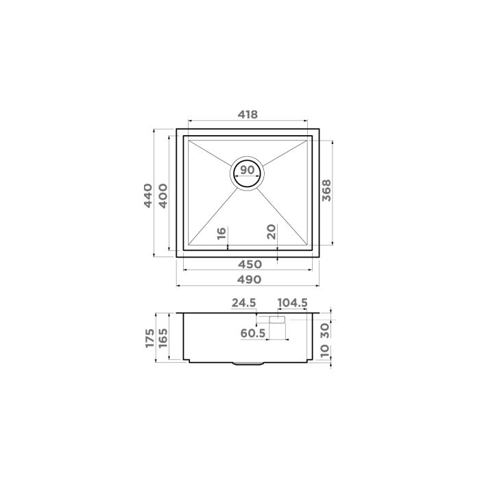 Кухонная мойка Omoikiri Kasen 49-16-INT-LG нерж. сталь, цвет светлое золото арт. 4997054