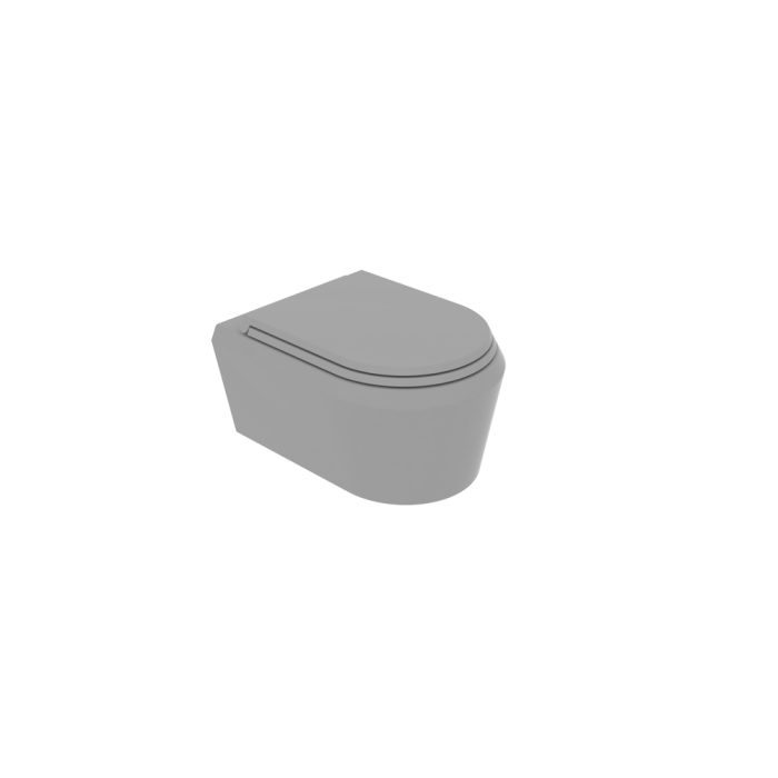 Чаша подвесного унитаза дымчатый матовый, GSG Ceramic Design Cruise, CRWCSO019
