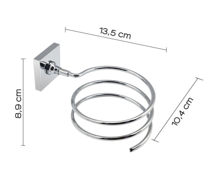 Держатель для фена Fuji Gedy, FJ55(13) цвет: хром